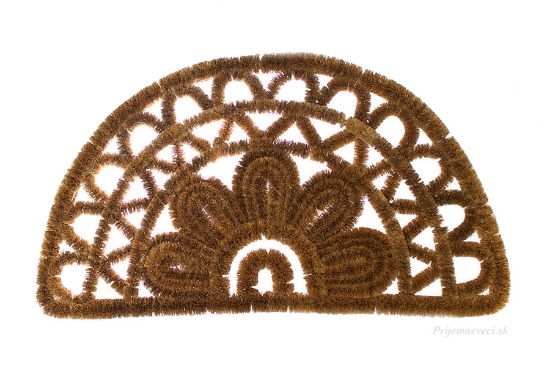 Kokosová rohožka - polkruhová s ornamentom