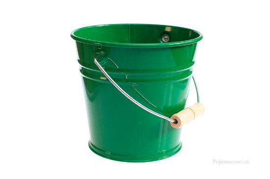Dětský kovový kbelík - zelený