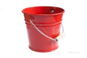 Dětský kovový kbelík - červený