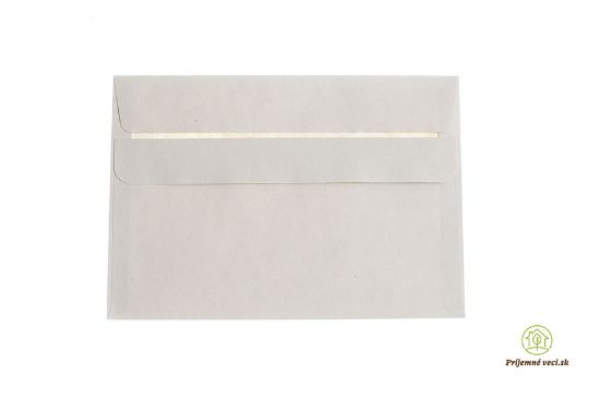 Obálky z šedého recyklovaného papíru C6 - 10ks